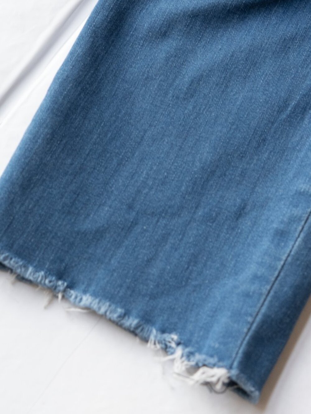 Frank & Eileen Wicklow Raw Hem Performance Denim Straight Leg Crop Jeans Sz 10 - Picture 7 of 13